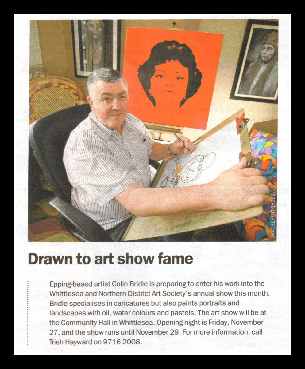 Newspaper article: Drawn to art show fame