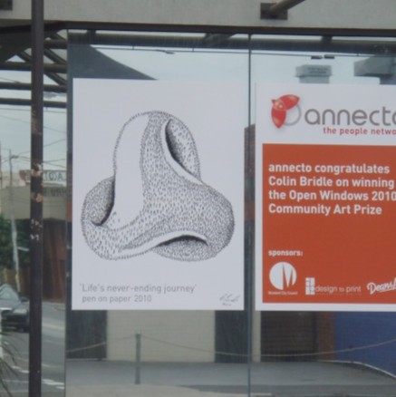 Annecto congratulates Colin Bridle on winning the Open Windows 2010 Community Art Prize