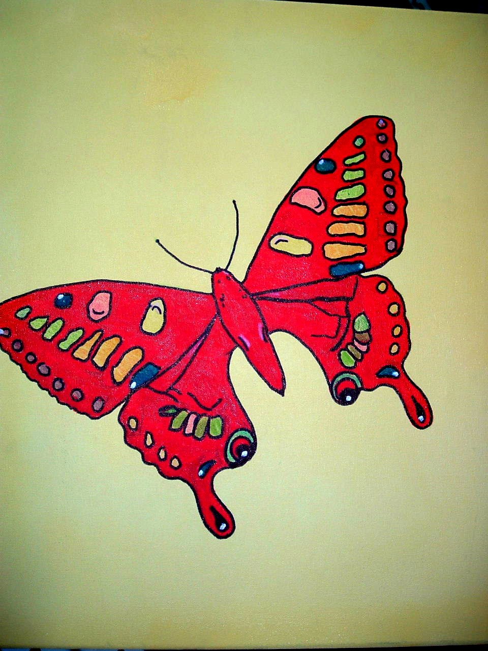 Illustration of a red butterfly